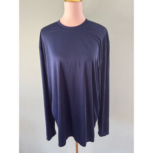 Men's Hanes Cool DRI Long Sleeve T-Shirt XL Blue